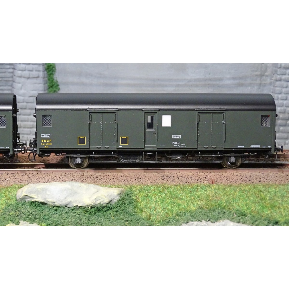 Models World 30303 Set of 2 baggage cars, SNCF, Dqd2m, Green 306, 1...