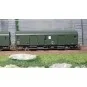 Models World 30305 Set de 2 Wagons fourgons, SNCF, Dqd2m, Vert 301, marquage 1956, feux fin de convoi Models World MW_30305 - 3 MW_30305-Models World 30305 Set de 2 Wagons fourgons, SNCF, Dqd2m, Vert 301, marquage 1956, feux fin de convoi
