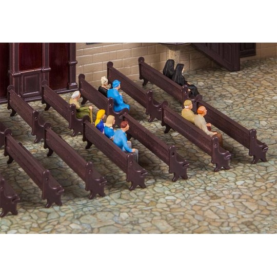 Faller_180989-Faller 180989 Maquette, 7 Bancs d’église - Faller_180989
