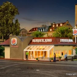 Vollmer 43632 Model Kit, Burger King Restaurant, Illuminated