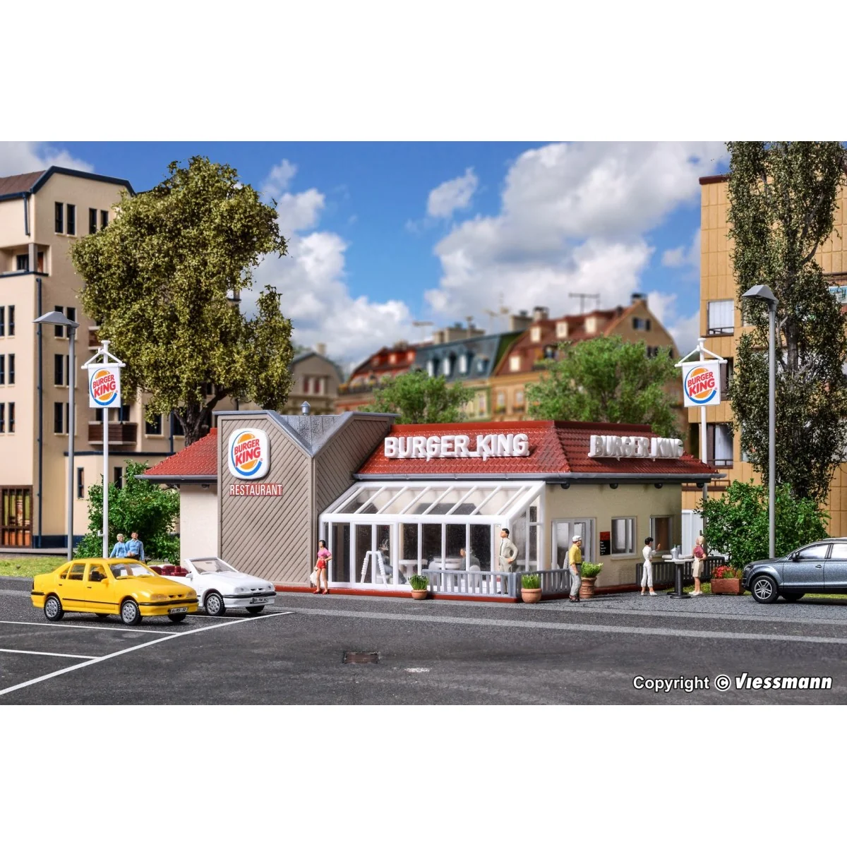 Vollmer 43632 Model Kit, Burger King Restaurant, Illuminated - Voll...
