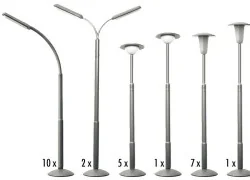 Faller 180538 Model Kit, Set of 26 Streetlights