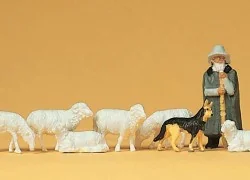 Preiser 14160 characters, sheep and shepherd