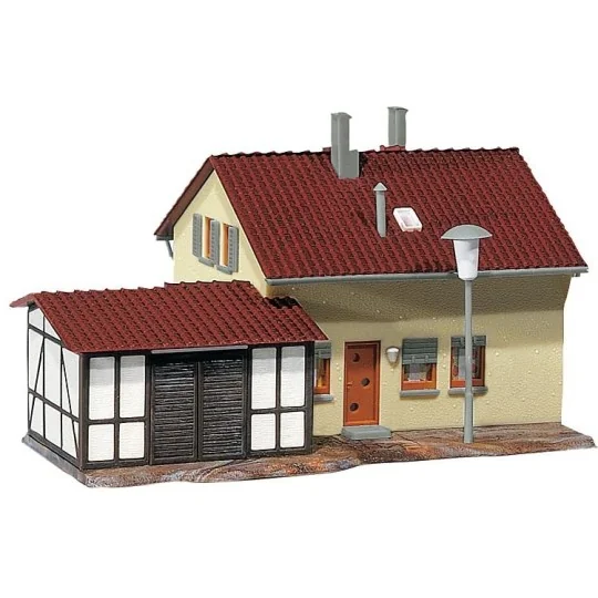 Faller_131358-Faller 131358 Model Kit, Settlers' House with Crop