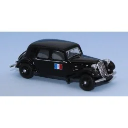 SAI 6171 Citroën Traction 11A 1935, black, French flag with Lorrain...