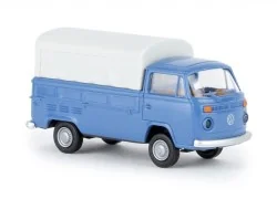 Brekina 33930 Volkswagen T2 flatbed truck with tarpaulin cover, bri...