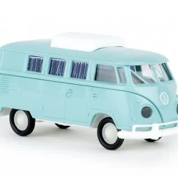 Brekina 31604 Volkswagen T2 camper van, with pop-up roof, pastel blue