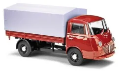 Busch 94211 Camion Goliath bâché rouge clair Busch véhicule Busch_94211 - 1