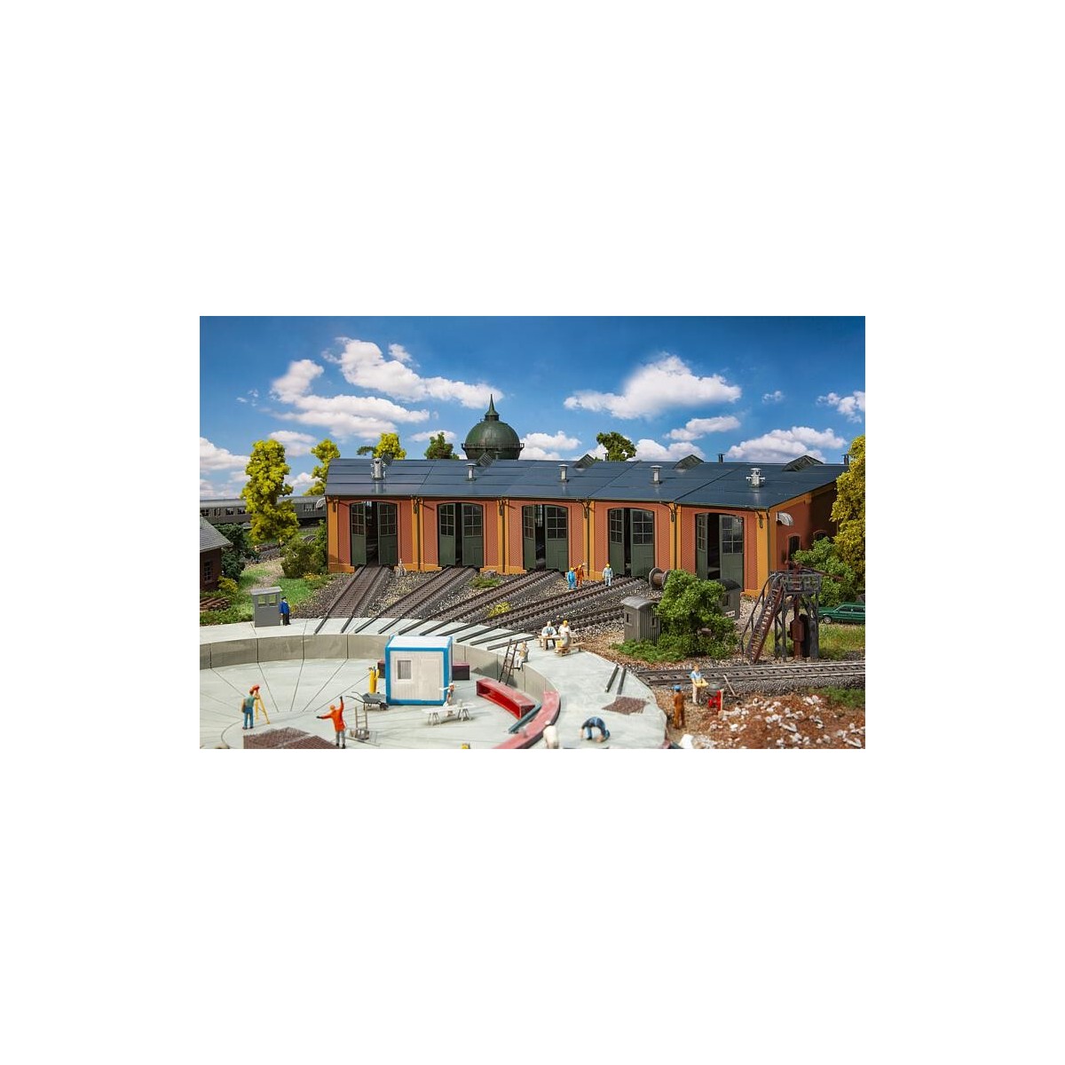 Faller 120281 Maquette, Rotonde à locomotives au pas de 12° Faller Faller_120281 - 1