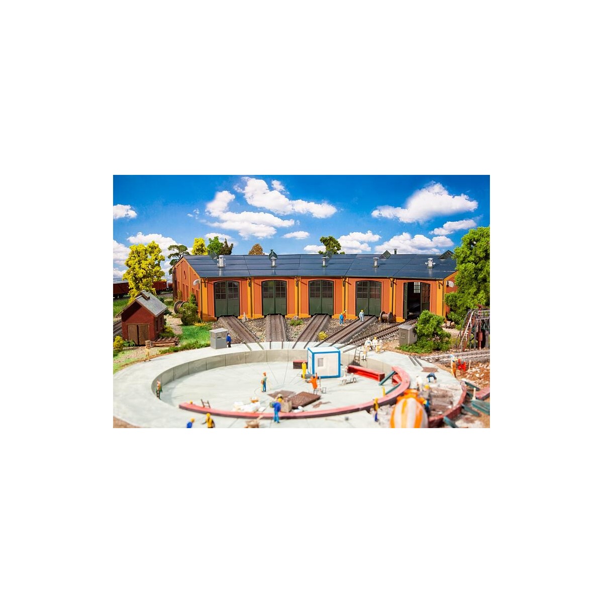 Faller 120281 Model Kit, 12° Gauge Locomotive Roundhouse - Faller_1...