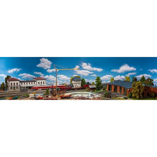 Faller_120281-Faller 120281 Model Kit, 12° Gauge Locomotive Roundhouse