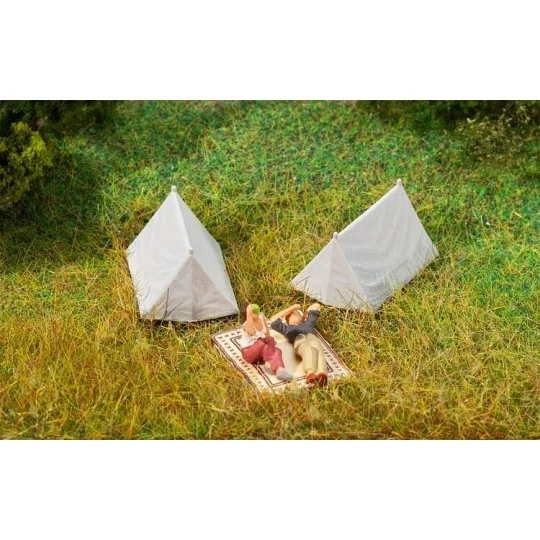 Faller_180987-Faller 180987 Maquette, 4 Tentes