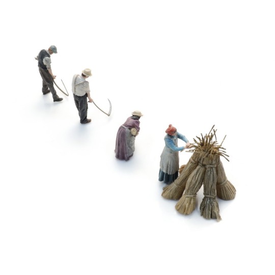 Arti_5870075-Artitec 5870023 Personnages, Agriculteurs laitiers avec vache et pots de lait