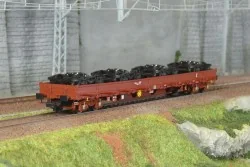 Jouef HJ6308 Wagon plat à ridelles type Res à bogies, SNCF, chargé ...