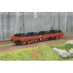 Jouef HJ6308 Wagon plat à ridelles type Res à bogies, SNCF, chargé ...