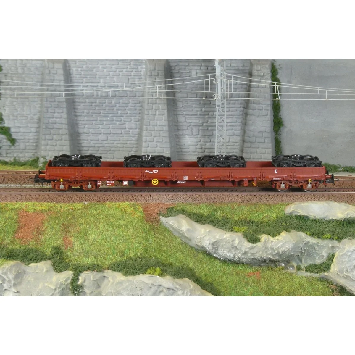Jouef HJ6308 Flat wagon with sideboards, Res type, with bogies, SNC...
