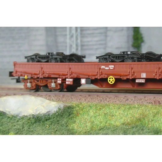 HJ6308-Jouef HJ6308 Flat wagon with sideboards, Res type, with bogies, SNCF, loaded with Y25 bogies