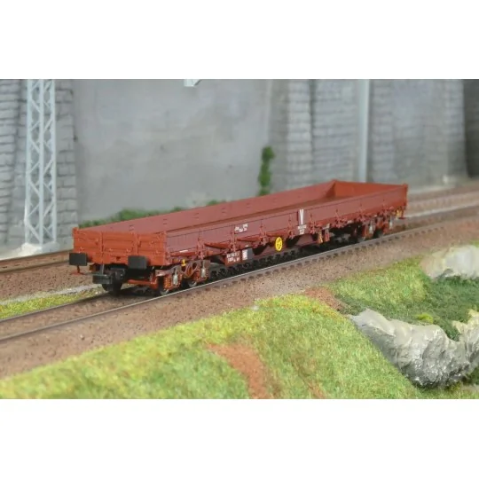 HJ6309-Jouef HJ6309 Wagon plat à ridelles Uas (ex Res) à bogies, SNCF Infra
