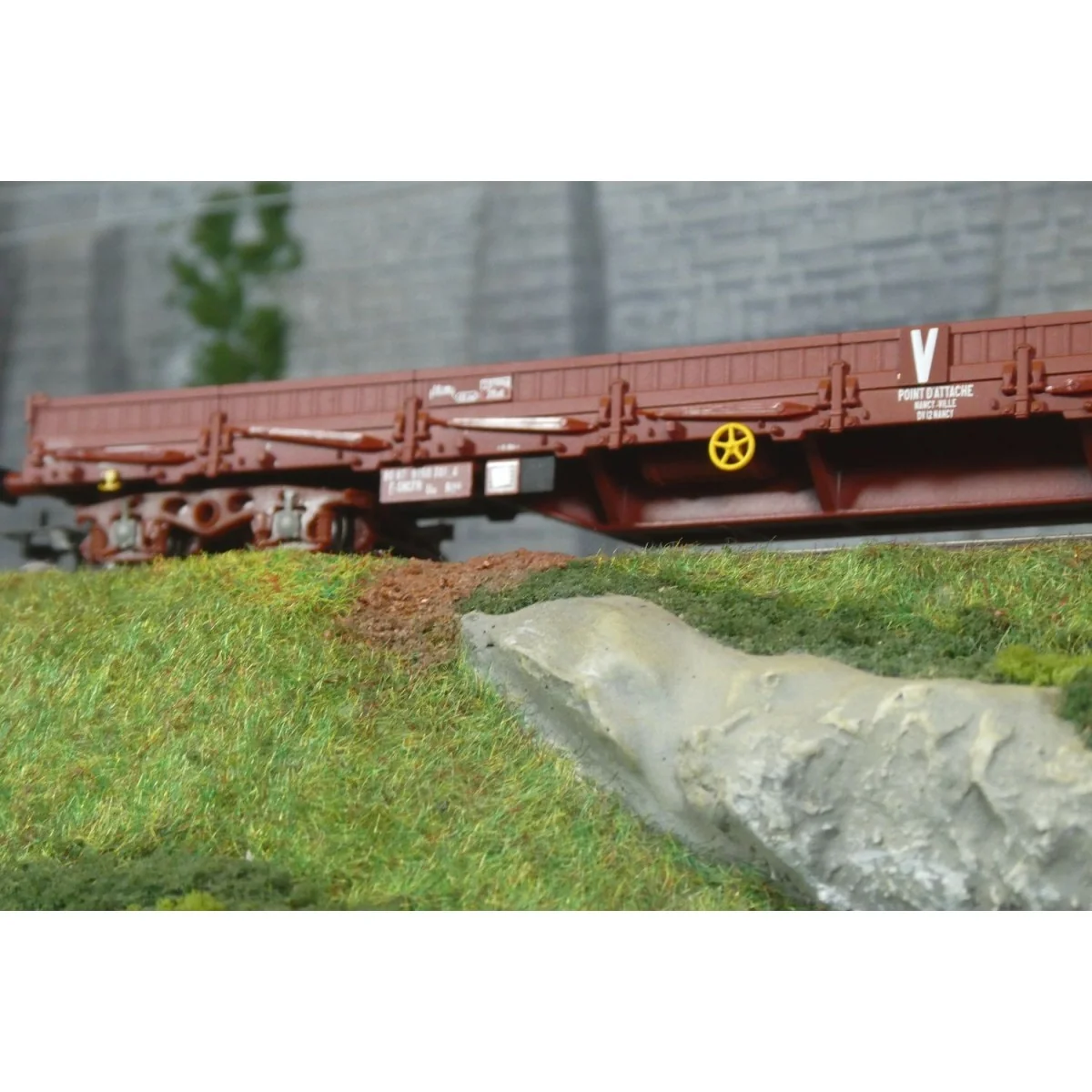 Jouef HJ6309 Wagon plat à ridelles Uas (ex Res) à bogies, SNCF Infra