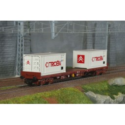 Jouef HJ6310 Flat wagon with sideboards and bogies, SNCF, loaded wi...