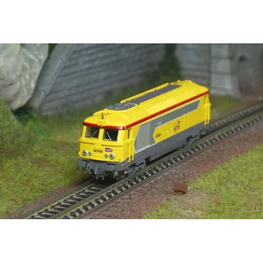 NW-339.S-Locomotive diesel BB 67623, livrée INFRA, NEVERS, digitale sonore, N 1/160 - REE Modeles NW339S