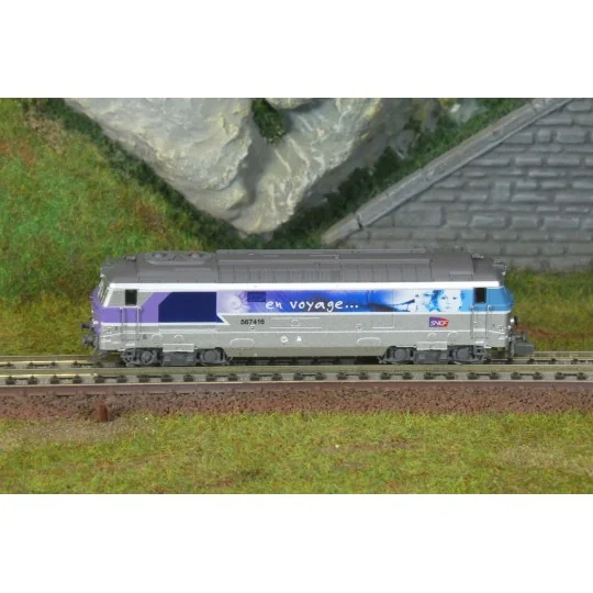 NW-337-Locomotive diesel BB 67416, livrée EN VOYAGE, NEVERS, N 1/160 - REE Modeles NW337