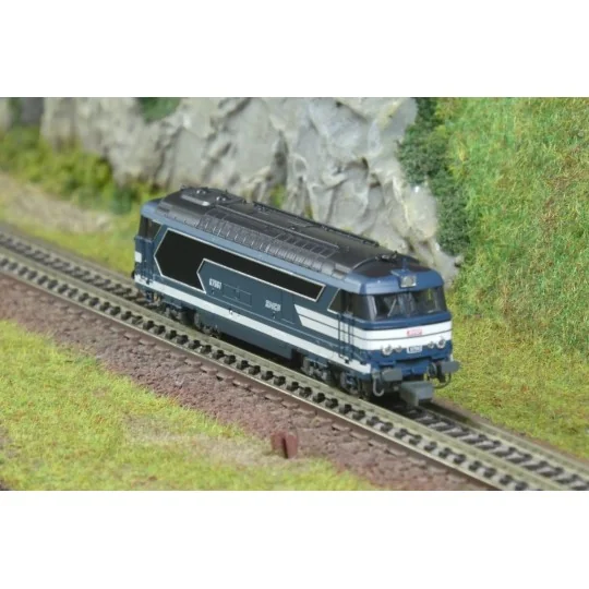 NW-335-Locomotive diesel BB 67561, livrée bleue, logo Nouille, MARSEILLE, N 1/160 - REE Modeles NW335