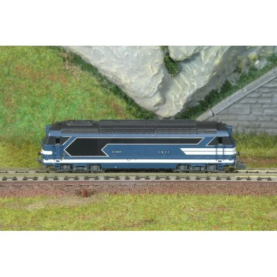 NW-334.S-BB 67465 diesel locomotive, blue livery with plates, CAEN, digital sound, N 1/160 - REE Modeles NW334S