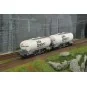 Roco_6600191-Roco 6600191 Set de 2 wagons silo, Jura Cement/Wascosa