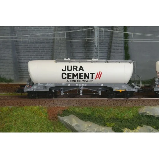 Roco_6600191-Roco 6600191 Set of 2 silo wagons, Jura Cement/Wascosa