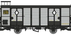 CFD box wagon, light gray, th. II-III, HOm - Ree Modeles VM048
