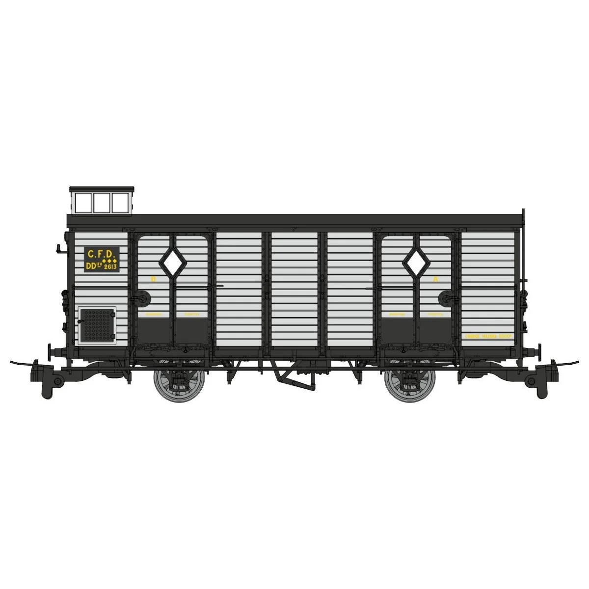 CFD box wagon, light gray, th. II-III, HOm - Ree Modeles VM048