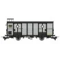 VM-048-Set de 2 wagons fourgons CFC, rouge/gris, ep. III-IV, HOm - Ree Modeles VM047