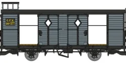 CFV baggage car, blue-grey, ep. III-IV, Vivarais Tourist Train, ope...
