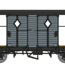 Wagon fourgon CFV, gris bleu, ep. III-IV, Train Touristique Vivarai...