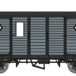 Wagon fourgon CFV, gris bleu, ep. III-IV, Train Touristique Vivarai...