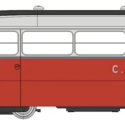 Autorail DE DION Type ND, CFD Vivarais-Lozère, N°202, Rouge/Gris Pe...