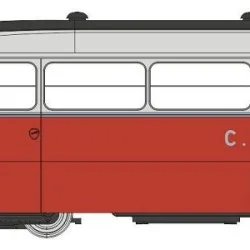 Autorail DE DION Type ND, CFD Vivarais, N°207, Rouge/Gris Perle, HO...