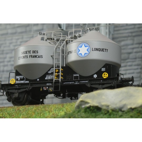 R37_HO43117-R37 HO43117 Wagons cimentier, DEMARLE LONQUETY, ep. III