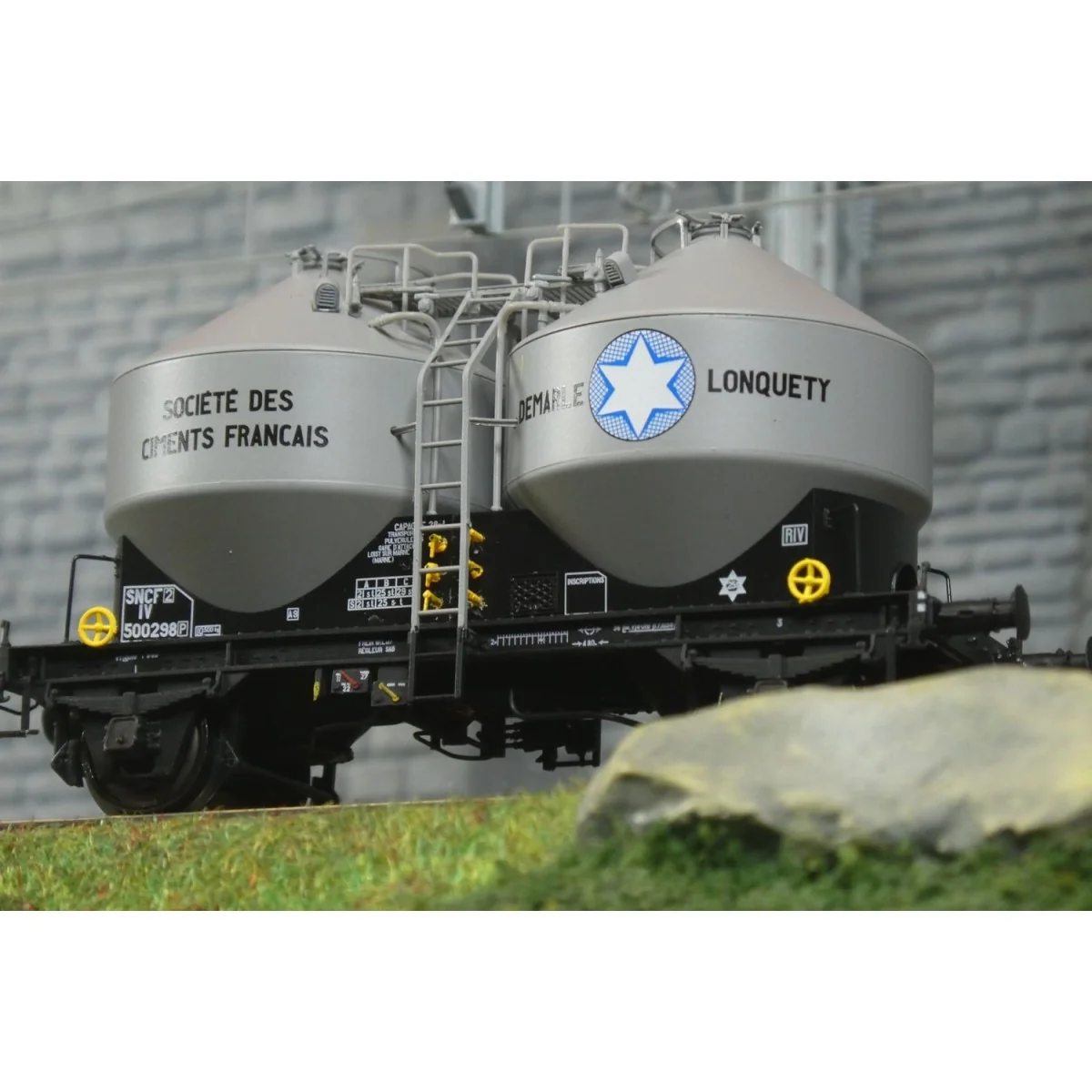 Cement wagons, DEMARLE LONQUETY - R37 HO43117 Cement wagons, DEMARLE LONQUETY - R37 HO43117