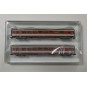 Trix_15692-MiniTrix 15692 Set of 2 luxury passenger cars, 1st class / restaurant, SNCF, TEE, N scale