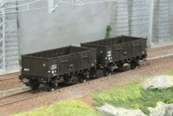 Ree Modeles WB916 Set de 2 wagons Tombereau caisse métallique, SNCF...