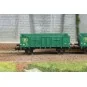 WB-921-Ree Modeles WB921 Set of 2 metal-bodied tipper wagons, green, SNCB, ep.III