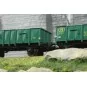 WB-921-Ree Modeles WB921 Set de 2 wagons Tombereau caisse métallique, vert, SNCB, ep.III