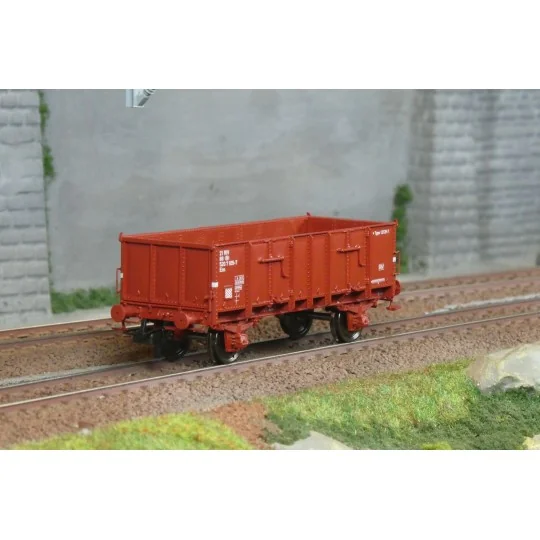 WB-925-Ree Modeles WB925 Tipper Wagon with metal body, brown, SNCB, ep.IV