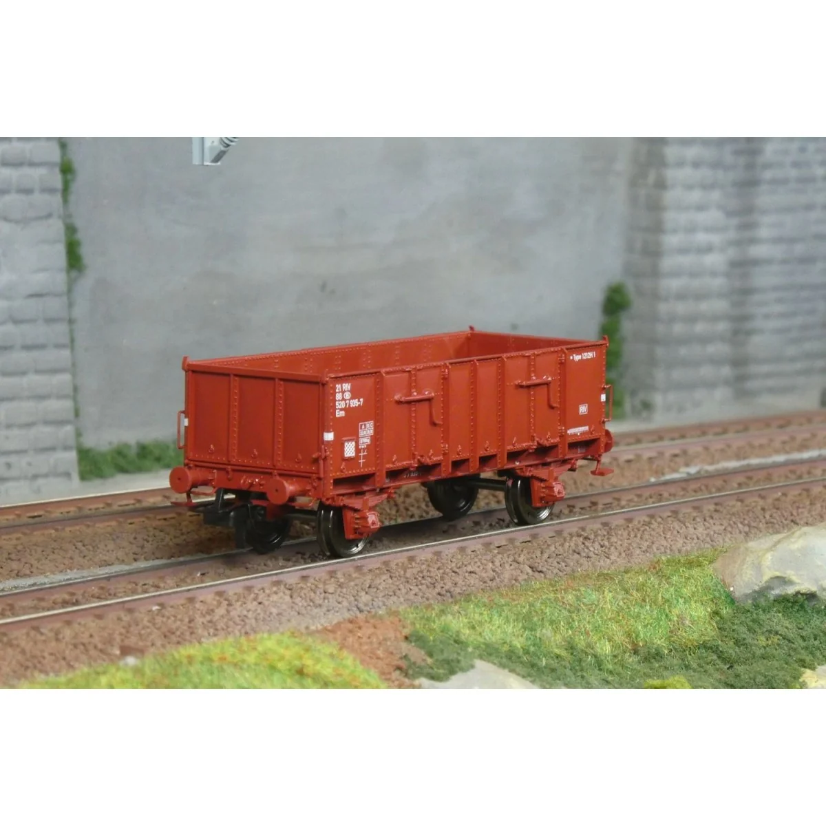 Ree Modeles WB925 Wagon Tombereau caisse métallique, brun, SNCB, ep.IV