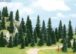 Busch 6497 Pack of 50 Assorted Christmas Trees