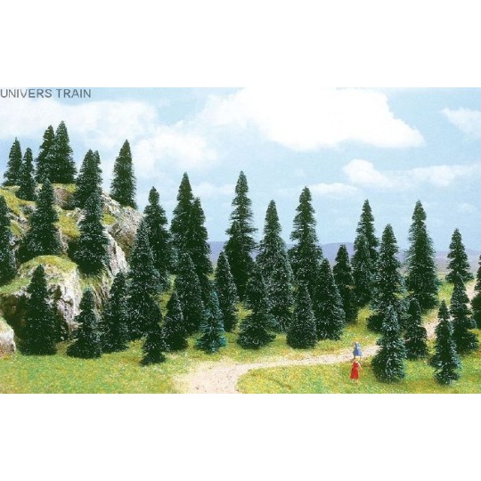 Busch_6497-Busch 6497 Pack of 50 Assorted Christmas Trees
