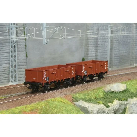 Ree Modeles WB926 Set of 2 Metal Body Dump Wagons, DB, Era III WB-926-Ree Modeles WB926 Set of 2 Metal Body Dump Wagons, DB, Era III
