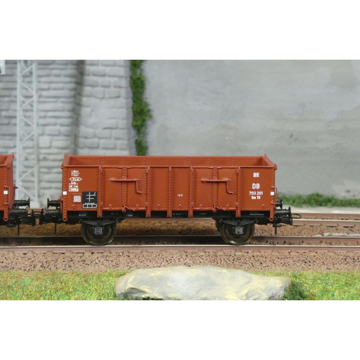 Ree Modeles WB926 Set de 2 wagons Tombereau caisse métallique, DB, ...